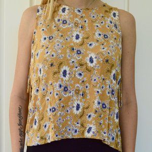 Yellow Floral Tank Top